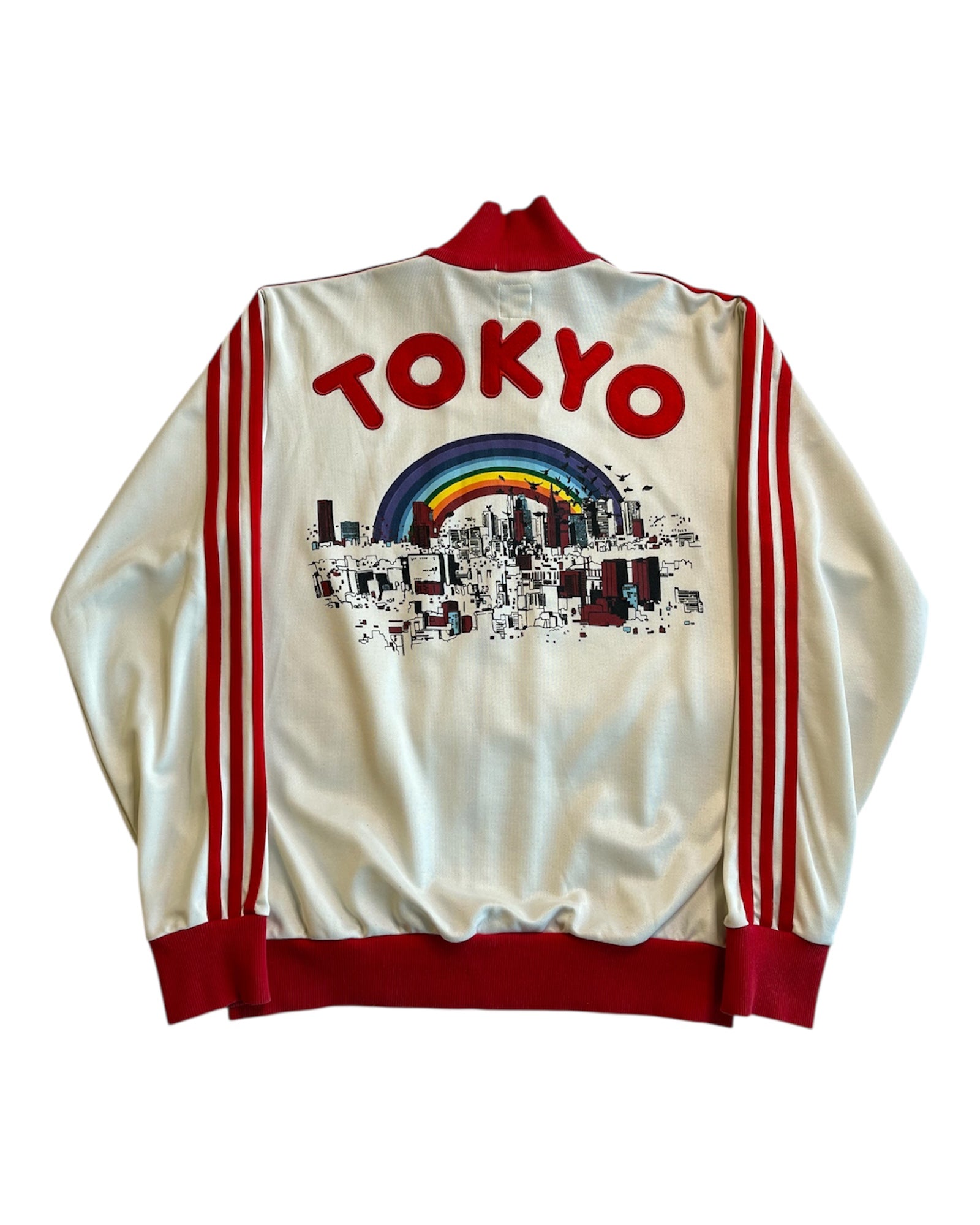 【tokio】 vintage shirt patchwork jacket Adidas Tokyo Tracktop (M) – Lindberg Vintage & Second Hand