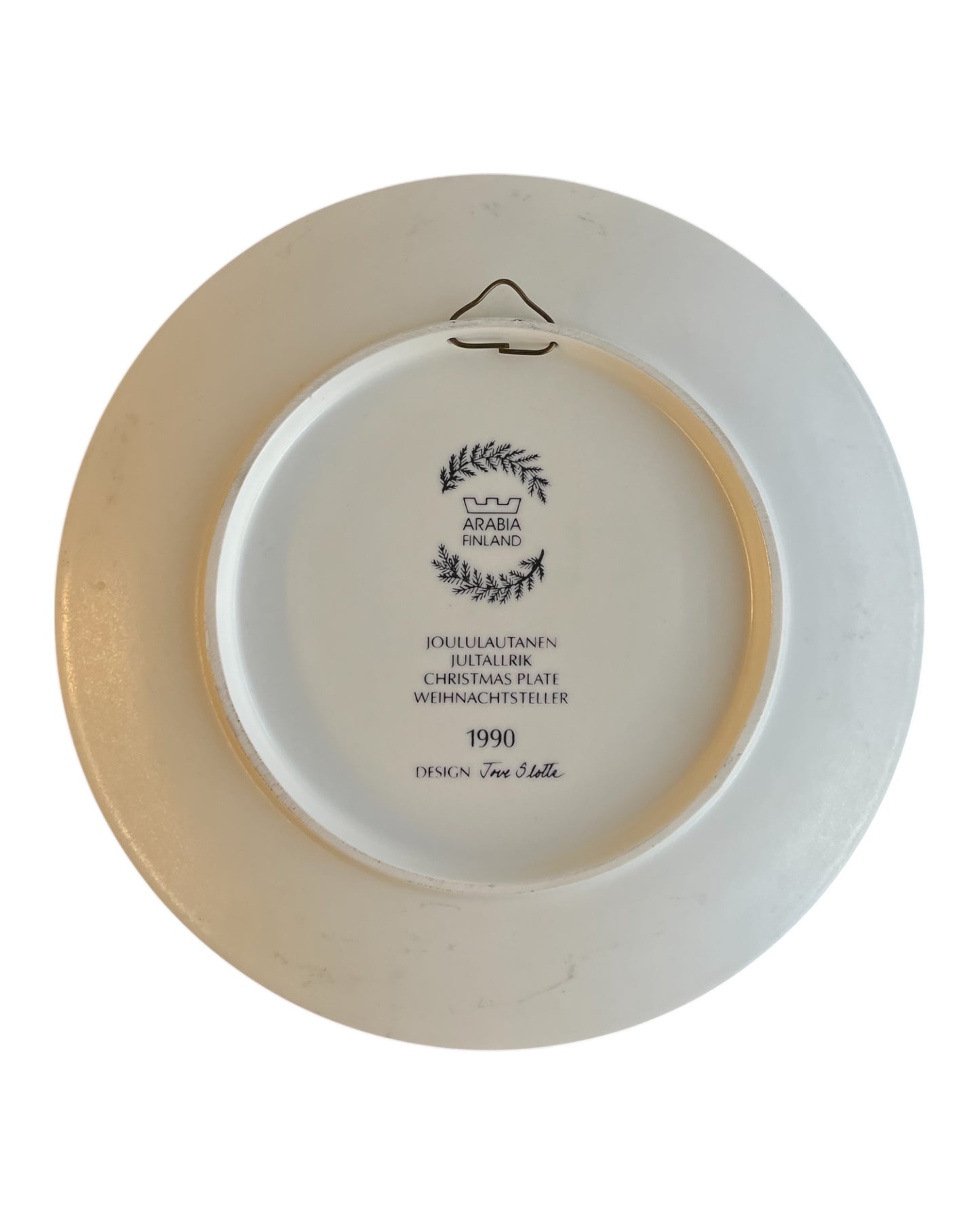 Arabia Christmas 1990 Wall Plate