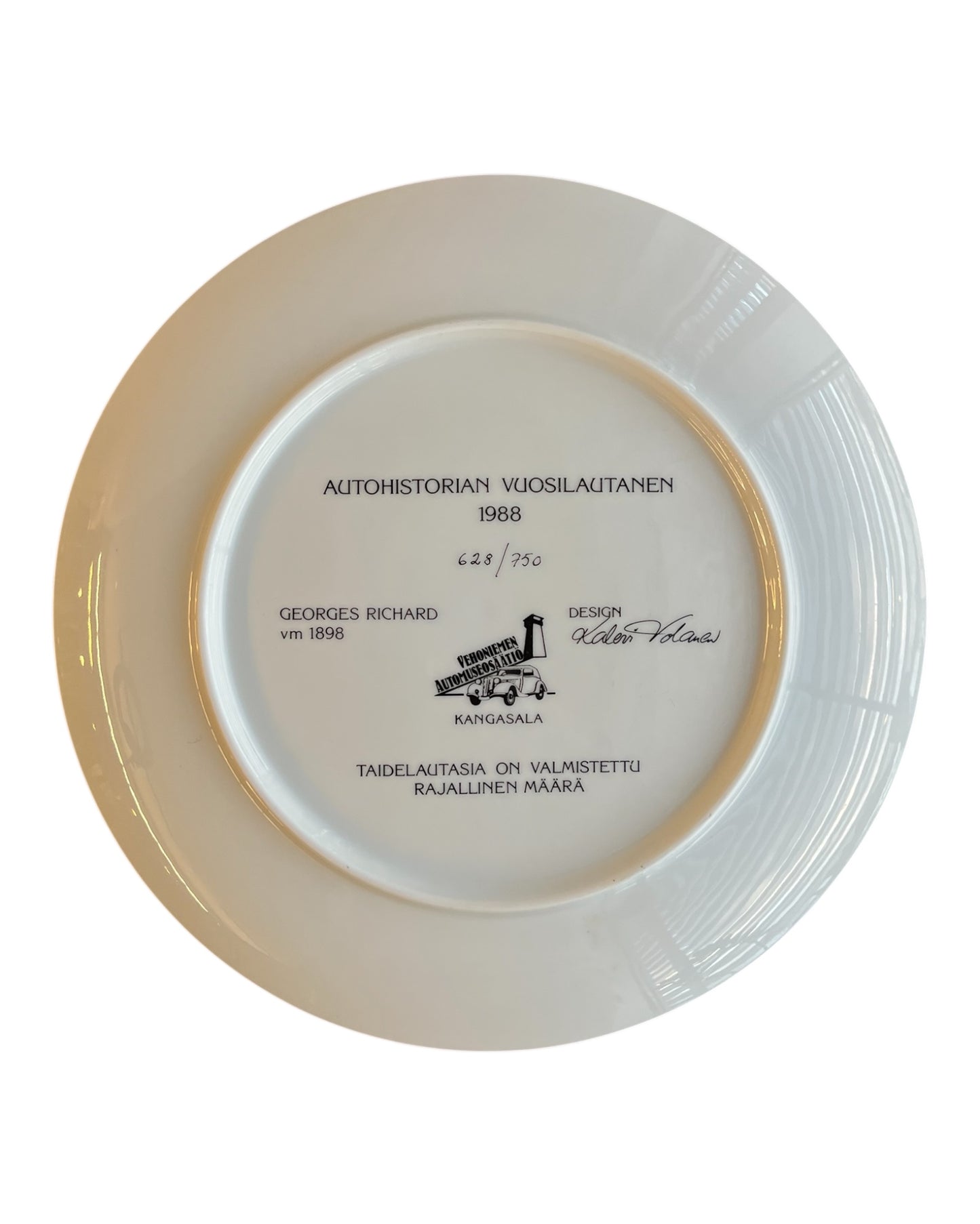 Autohistorian 1988 Wall Plate
