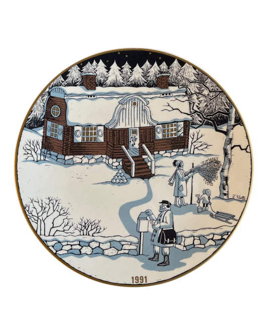 Arabia Christmas 1991 Wall Plate