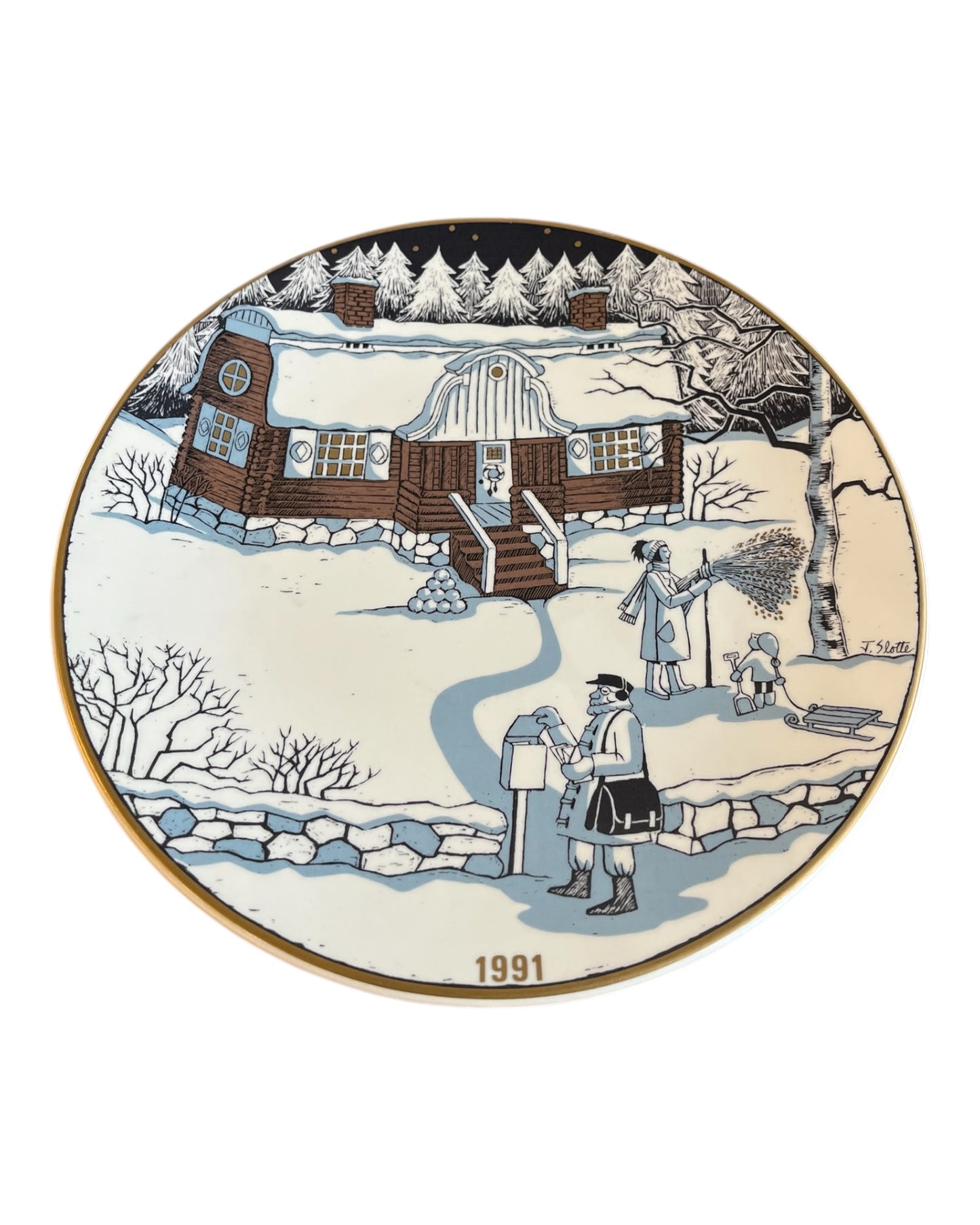 Arabia Christmas 1991 Wall Plate