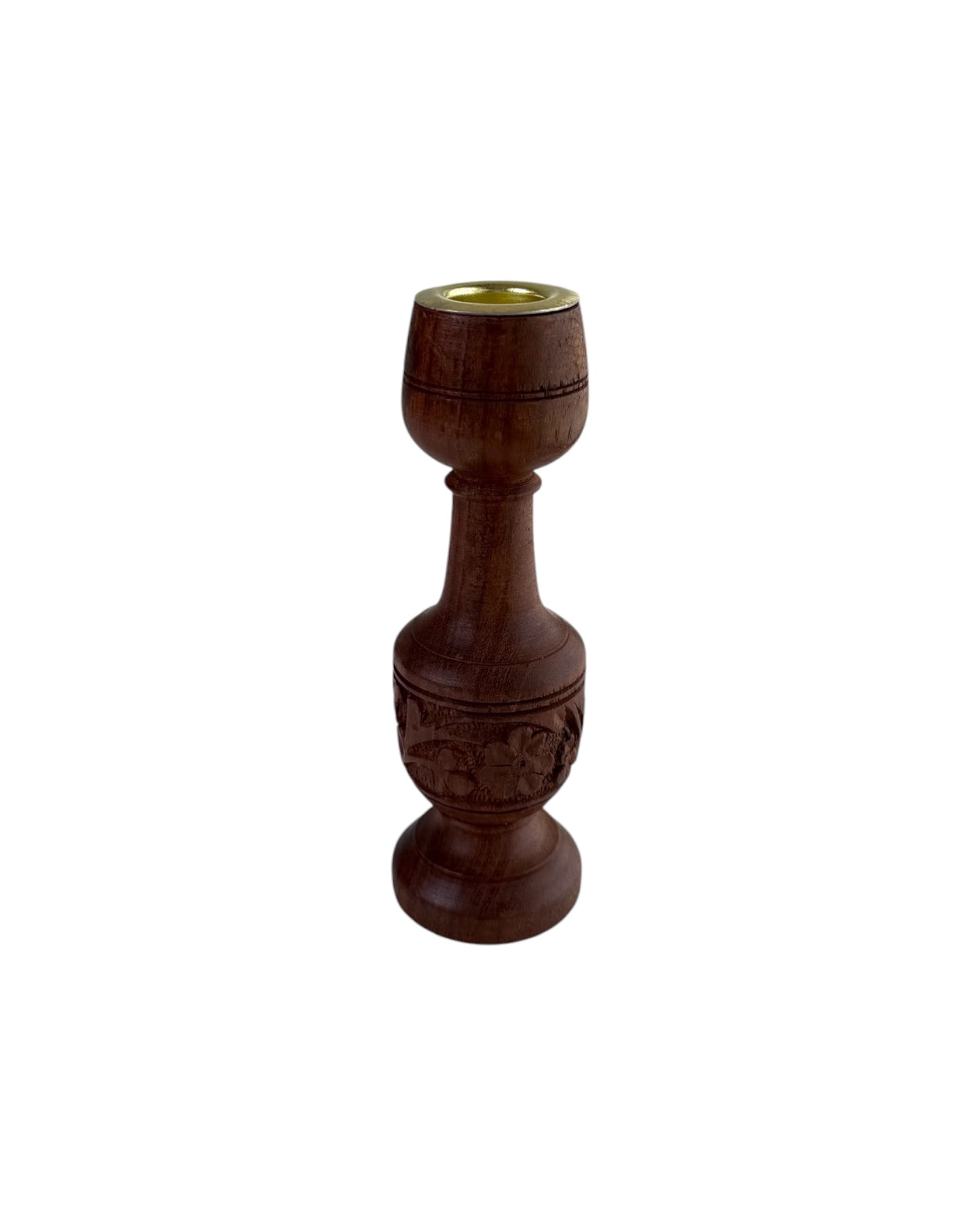 Teak Candle Holder