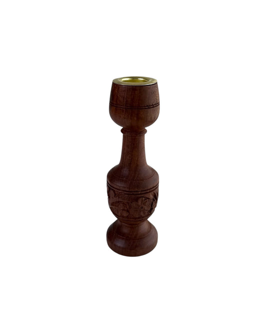 Teak Candle Holder