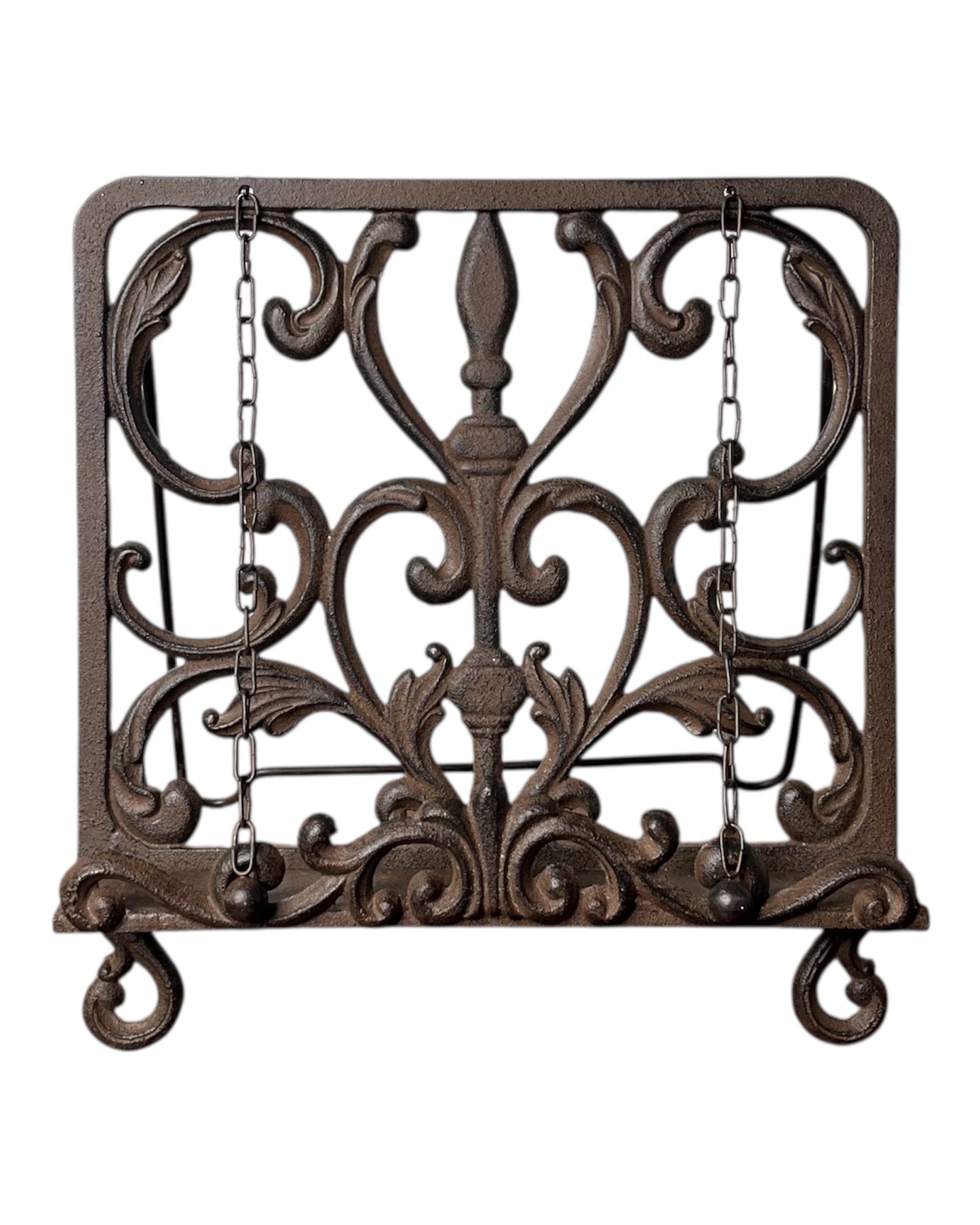 Vintage Cast Iron Cookbook Book Stand