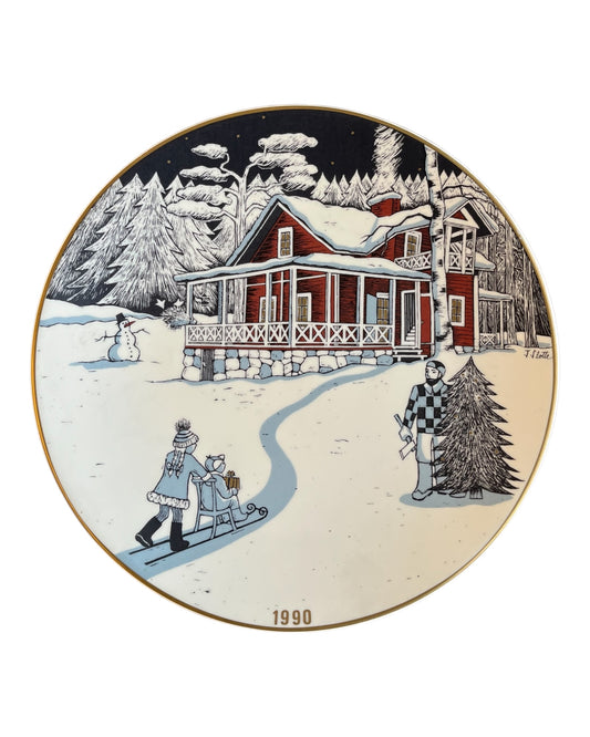 Arabia Christmas 1990 Wall Plate